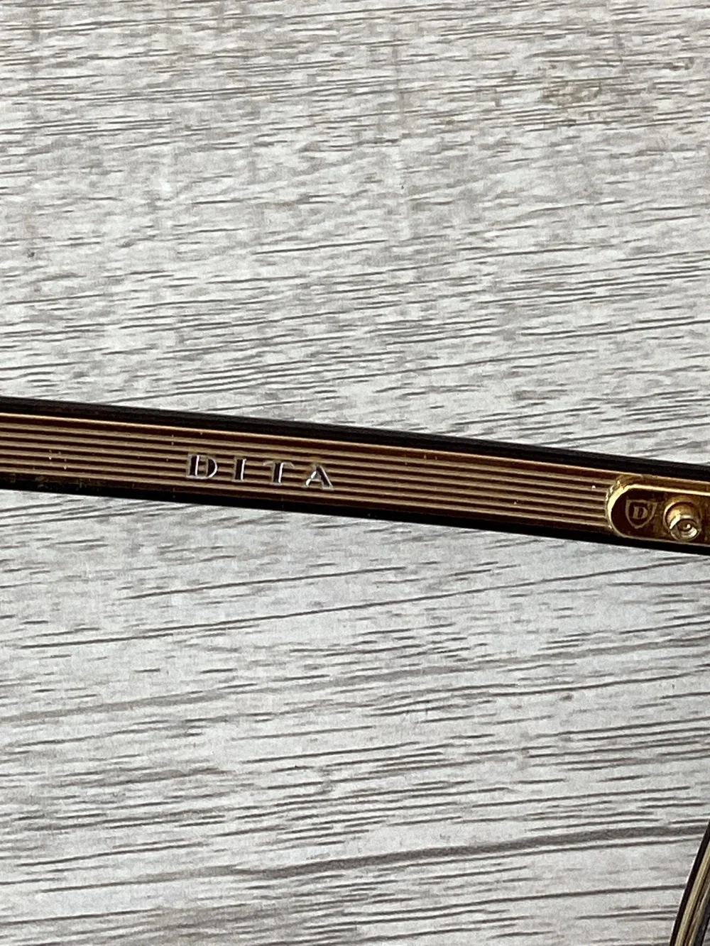 DITA Polymath Black Gold Square Designer Frames Glasses